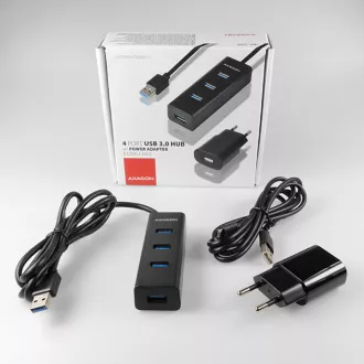 AXAGON HUE-S2BP, 4x USB 3.0 CHARGING hub, vč. AC adaptéru, kabel USB-A 1.2m AXAGON HUE-S2BP, 4x USB 3.0 CHARGING hub, vč. AC adaptéru, kabel USB-A 1.2m