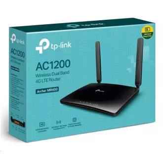TP-Link Archer MR400 OneMesh WiFi5 router (AC1200, 4G LTE, 2, 4GHz/5GHz, 3x100Mb/s LAN, 1x100Mb/s LAN/WAN, 1xmicroSIM) TP-Link Archer MR400 OneMesh WiFi5 router (AC1200, 4G LTE, 2, 4GHz/5GHz, 3x100Mb/s LAN, 1x100Mb/s LAN/WAN, 1xmicroSIM)