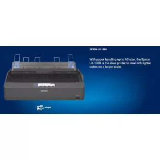 EPSON tiskárna jehličková LX-1350, A3, 9 jehel, 357 zn/s, 1+4 kopii, USB 2.0, LPT, RS232