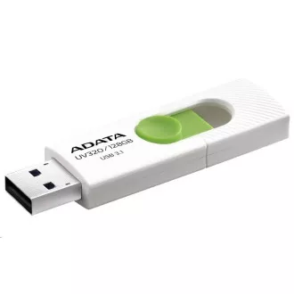 ADATA Flash Disk 64GB UV320, USB 3.1 Dash Drive, bílá/zelená ADATA Flash Disk 64GB UV320, USB 3.1 Dash Drive, bílá/zelená