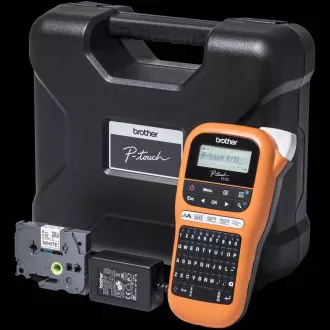 BROTHER tiskárna štítků PT-E110VP - 12mm, pásky TZe - popisovač - pro elektrikáře - s kufrem BROTHER tiskárna štítků PT-E110VP - 12mm, pásky TZe - popisovač - pro elektrikáře - s kufrem