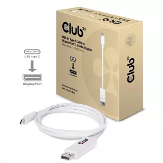 Club3D Adaptér USB 3.1 typ C na DisplayPort 1.2 4K60Hz UHD 1, 2m (M/M) Club3D Adaptér USB 3.1 typ C na DisplayPort 1.2 4K60Hz UHD 1, 2m (M/M)