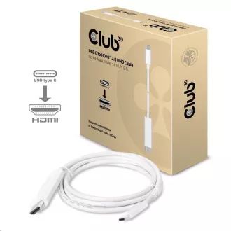 Club3D Kabel aktivní USB typ C na HDMI 2.0 4K60Hz UHD, 1, 8m Club3D Kabel aktivní USB typ C na HDMI 2.0 4K60Hz UHD, 1, 8m