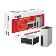 Club3D Dokovací stanice USB-A 8v1, 1xHDMI, 1xDVI, 4xUSB, 1xRJ45, 1x3.5mm, šedá