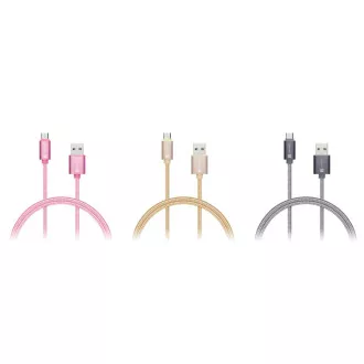 CONNECT IT Wirez Premium Metallic micro USB - USB, rose gold, 1m CONNECT IT Wirez Premium Metallic micro USB - USB, rose gold, 1m