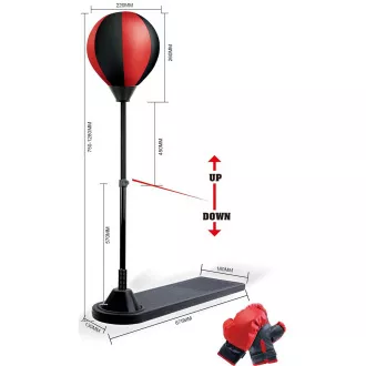 Boxerská sada pro děti s nastavitelnou výškou 75-128 cm s rukavicemi ENERO Boxerská sada pro děti s nastavitelnou výškou 75-128 cm s rukavicemi ENERO