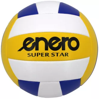 Volejbalový míč ENERO pruhovaný vel. 5, žluto-modrý-bílý Volejbalový míč ENERO pruhovaný vel. 5, žluto-modrý-bílý