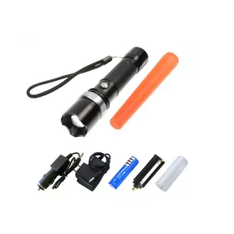 AKU svítilna CREE T6 ZOOM + výstražná násada AKU svítilna CREE T6 ZOOM + výstražná násada