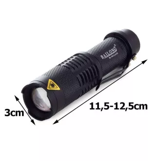 AKU svítilna Bailong BL-1812, LED CREE XM-L T6 ZOOM AKU svítilna Bailong BL-1812, LED CREE XM-L T6 ZOOM