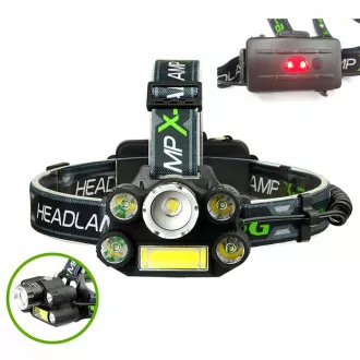 Čelovka CREE 1 x XM-L T6 + 4 x silný Q5 bílý + 1 x silný COB + ZOOM pásek Čelovka CREE 1 x XM-L T6 + 4 x silný Q5 bílý + 1 x silný COB + ZOOM pásek