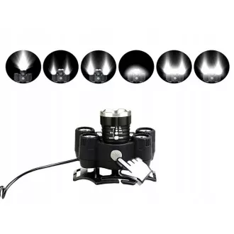 Čelovka CREE 1 x XM-L T6 + 4 x silný Q5 bílý + 1 x silný COB + ZOOM pásek Čelovka CREE 1 x XM-L T6 + 4 x silný Q5 bílý + 1 x silný COB + ZOOM pásek