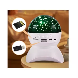 Noční LED projektor hvězd s USB, Černá Noční LED projektor hvězd s USB, Černá