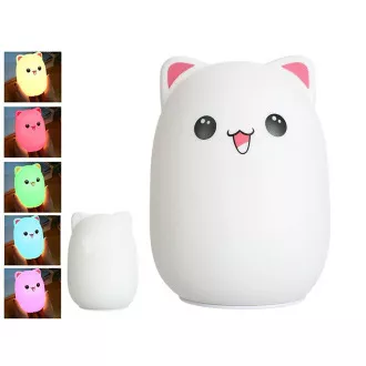 Dětská noční LED lampička KOČKA RGB Dětská noční LED lampička KOČKA RGB