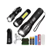 3x LED baterka CREE XM-L T6 a Q5 2x ZOOM a XPE + COB