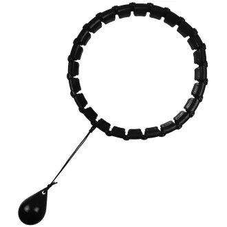 Masážní Hula Hop ENERO FIT se závažím, 115 cm, černý Masážní Hula Hop ENERO FIT se závažím, 115 cm, černý