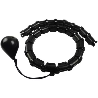 Masážní Hula Hop ENERO FIT se závažím, 115 cm, černý Masážní Hula Hop ENERO FIT se závažím, 115 cm, černý