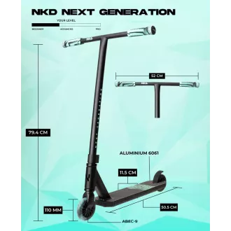 Freestyle koloběžka NKD Next Generation Stunt Scooter, Black-Mint Freestyle koloběžka NKD Next Generation Stunt Scooter, Black-Mint