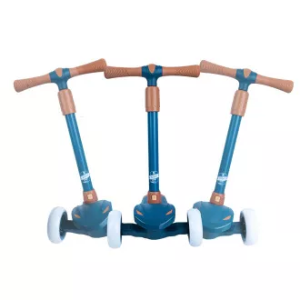Dětská tříkolová koloběžka Story Mini Friends s LED kolečky scooter , modrá Dětská tříkolová koloběžka Story Mini Friends s LED kolečky scooter , modrá