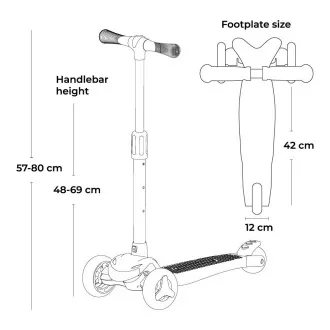 Dětská tříkolová koloběžka Story Mini Friends s LED kolečky scooter , modrá Dětská tříkolová koloběžka Story Mini Friends s LED kolečky scooter , modrá