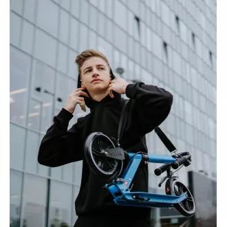 Skládací koloběžka MOVINO City Comfort+, černá - Blue Edition Skládací koloběžka MOVINO City Comfort+, černá - Blue Edition