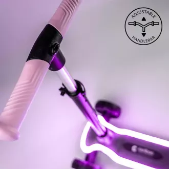 Dětská tříkolová koloběžka Cariboo LEDstar, růžová Dětská tříkolová koloběžka Cariboo LEDstar, růžová