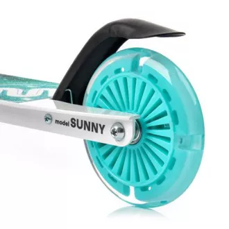 Skládací koloběžka MTR Sunny X se svítícími kolečky, 120 mm, mint Skládací koloběžka MTR Sunny X se svítícími kolečky, 120 mm, mint
