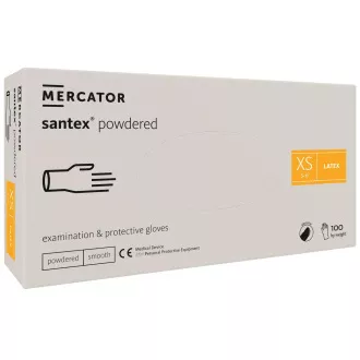 SANTEX POWDERED – Latexové pudrované rukavice tělové, 100 ks, XL SANTEX POWDERED – Latexové pudrované rukavice tělové, 100 ks, XL