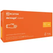 DERMAGEL COATED - Latexové nepudrované rukavice tělové, vnitřní vrstva polymer, 100 ks, XS