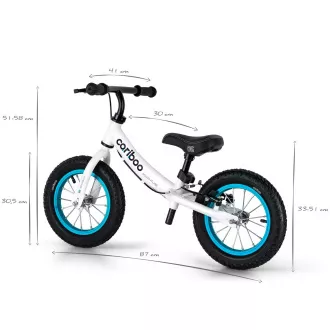 Dětské odrážedlo MOVINO Cariboo ADVENTURE s brzdou, nafukovací kola 12'', bílo-modré Dětské odrážedlo MOVINO Cariboo ADVENTURE s brzdou, nafukovací kola 12'', bílo-modré
