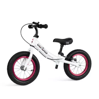 Dětské odrážedlo MOVINO Cariboo ADVENTURE s brzdou, nafukovací kola 12'', bílo-růžové Dětské odrážedlo MOVINO Cariboo ADVENTURE s brzdou, nafukovací kola 12'', bílo-růžové