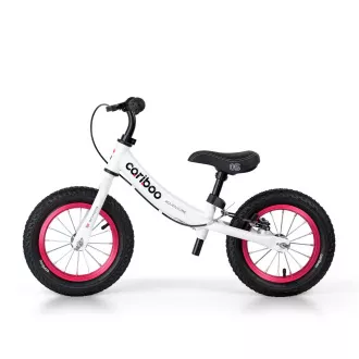 Dětské odrážedlo MOVINO Cariboo ADVENTURE s brzdou, nafukovací kola 12'', bílo-růžové Dětské odrážedlo MOVINO Cariboo ADVENTURE s brzdou, nafukovací kola 12'', bílo-růžové