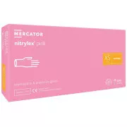 NITRYLEX PINK - Nitrilové rukavice (bez pudru) růžové, 100 ks, M