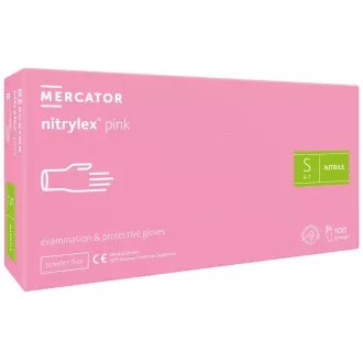 NITRYLEX PINK - Nitrilové rukavice (bez pudru) růžové, 100 ks, S NITRYLEX PINK - Nitrilové rukavice (bez pudru) růžové, 100 ks, S