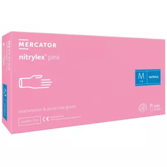 NITRYLEX PINK - Nitrilové rukavice (bez pudru) růžové, 100 ks, S NITRYLEX PINK - Nitrilové rukavice (bez pudru) růžové, 100 ks, S