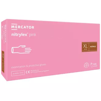 NITRYLEX PINK - Nitrilové rukavice (bez pudru) růžové, 100 ks, S NITRYLEX PINK - Nitrilové rukavice (bez pudru) růžové, 100 ks, S