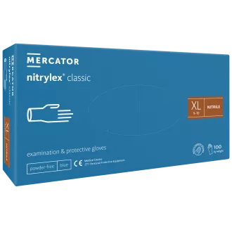 NITRYLEX CLASSIC - Nitrilové rukavice (bez pudru) modré, nesterilní - 100 ks, XS NITRYLEX CLASSIC - Nitrilové rukavice (bez pudru) modré, nesterilní - 100 ks, XS