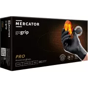 MERCATOR® GOGRIP - Nitrilové rukavice, bez pudru, 50 ks, černé, XL