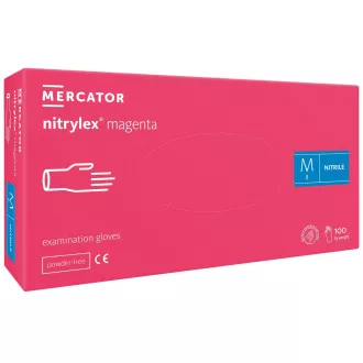 NITRYLEX MAGENTA - Nitrilové rukavice (bez pudru), 100 ks, S NITRYLEX MAGENTA - Nitrilové rukavice (bez pudru), 100 ks, S