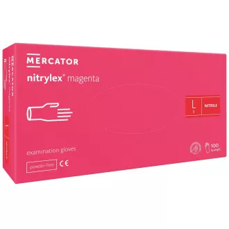 NITRYLEX MAGENTA - Nitrilové rukavice (bez pudru), 100 ks, S NITRYLEX MAGENTA - Nitrilové rukavice (bez pudru), 100 ks, S