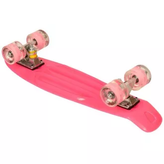 Pennyboard s LED kolečky, 56 cm PINK Pennyboard s LED kolečky, 56 cm PINK