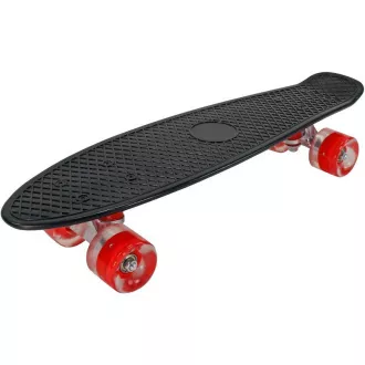 Pennyboard s LED kolečky, 56 cm BLACK/RED Pennyboard s LED kolečky, 56 cm BLACK/RED