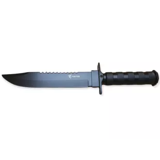 Taktický nůž MILITARY FINKA SURVIVAL 35 cm černý/stříbrný, Černá Taktický nůž MILITARY FINKA SURVIVAL 35 cm černý/stříbrný, Černá
