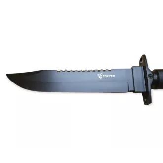 Taktický nůž MILITARY FINKA SURVIVAL 35 cm černý/stříbrný, Černá Taktický nůž MILITARY FINKA SURVIVAL 35 cm černý/stříbrný, Černá
