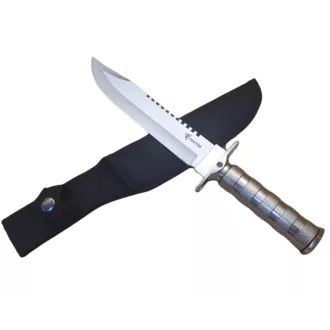 Taktický nůž MILITARY FINKA SURVIVAL 35 cm černý/stříbrný, Stříbrná Taktický nůž MILITARY FINKA SURVIVAL 35 cm černý/stříbrný, Stříbrná