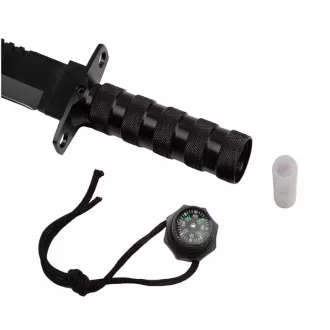 Taktický nůž MILITARY FINKA SURVIVAL 35 cm černý/stříbrný, Stříbrná Taktický nůž MILITARY FINKA SURVIVAL 35 cm černý/stříbrný, Stříbrná