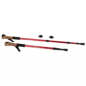 Trekingové hole Nordic Walking s ergonomickou, korkovou rukojetí, 135 cm, 2 ks, Černá Trekingové hole Nordic Walking s ergonomickou, korkovou rukojetí, 135 cm, 2 ks, Černá