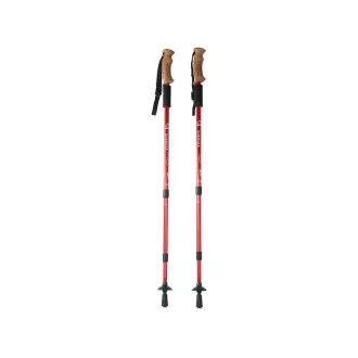 Trekingové hole Nordic Walking s ergonomickou, korkovou rukojetí, 135 cm, 2 ks, Černá Trekingové hole Nordic Walking s ergonomickou, korkovou rukojetí, 135 cm, 2 ks, Černá