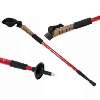Trekingové hole Nordic Walking s korkovou rukojetí, 135 cm, 2 ks, Černá Trekingové hole Nordic Walking s korkovou rukojetí, 135 cm, 2 ks, Černá