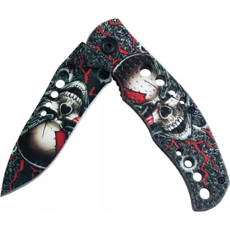 Skládací taktický nůž SKULL 20 cm, Červená Skládací taktický nůž SKULL 20 cm, Červená