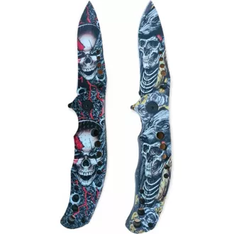 Skládací taktický nůž SKULL 20 cm, Červená Skládací taktický nůž SKULL 20 cm, Červená